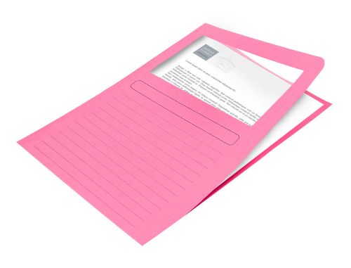 Classificador q-connect em cartolina din a4 rosa com janela transparente 120 gr , Q-connect , 53225 , 5706002152451